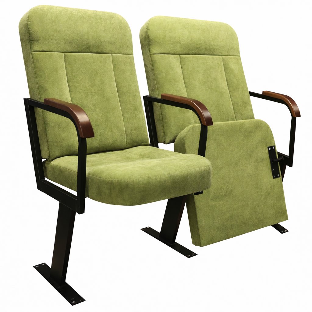 Крісло секційне MEBLIX "Конго" з дерев'яними підлокітниками 2 секції